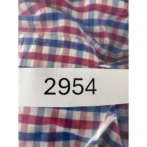 Club Room Size XL Slim Fit Checker Casual Button Shirt Long Sleeve Collared - Picture 8 of 8